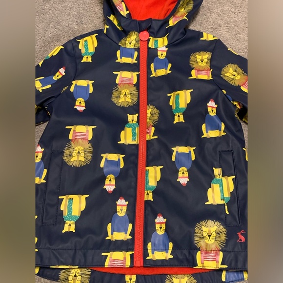 Joules Clothing Rain Coat Lion Great Britain Size 3y - Picture 3 of 6